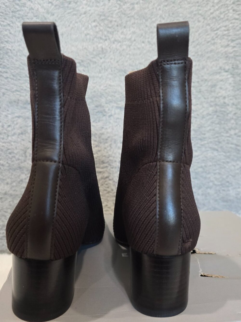 Everlane Glove Boot Dark Brown Stretch Knit Women's Size 7 NEW Comfort *NOTES - Picture 4 of 10